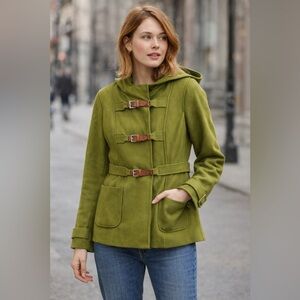 Tommy Hilfiger Green Wool Coat (perfect for fall) 🍂🍂🍂🫶🏼